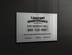 Schilder-Design von debdesign für Lighting Maintenance Inc | Design: #36549262