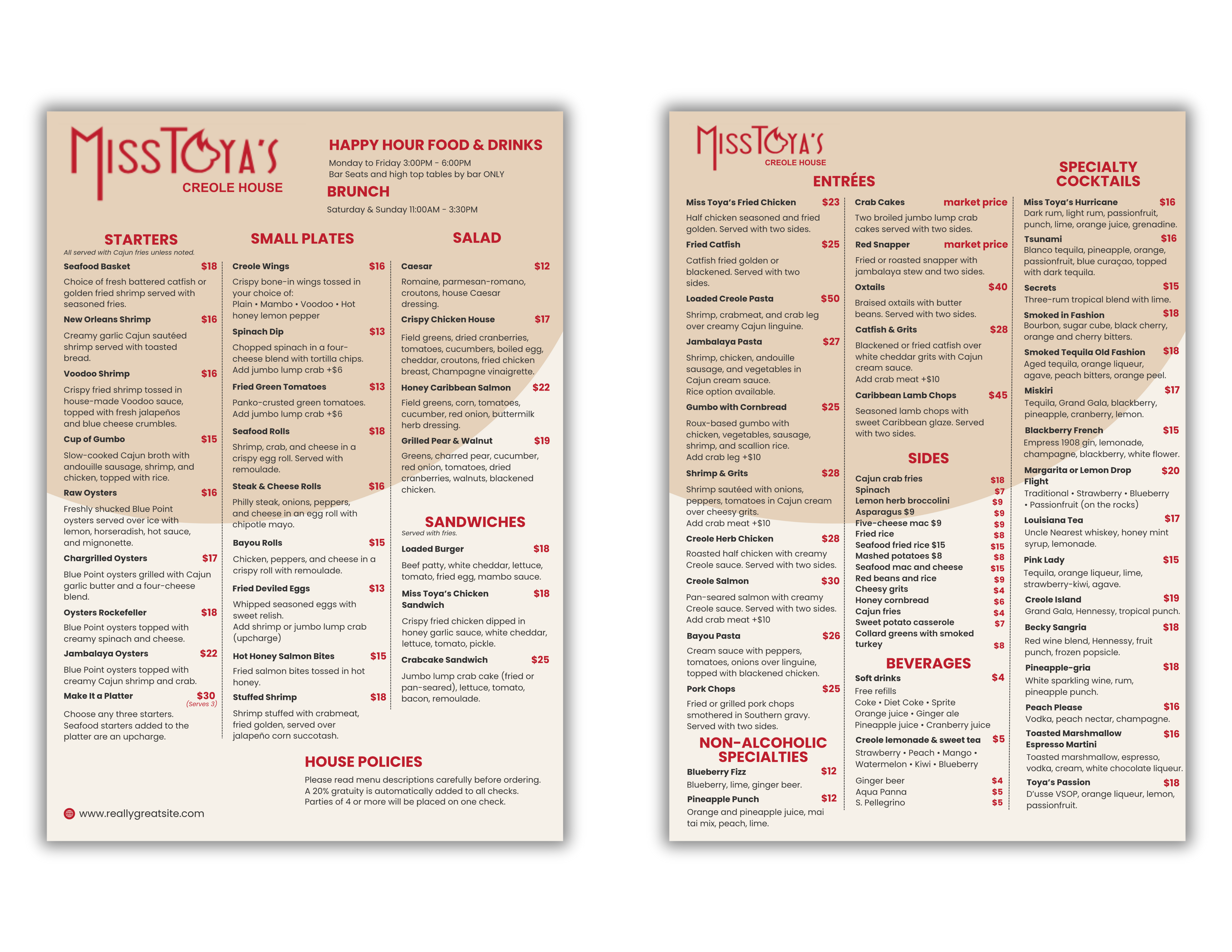 Design de Menu par Custom A pour ce projet | Design #36533936