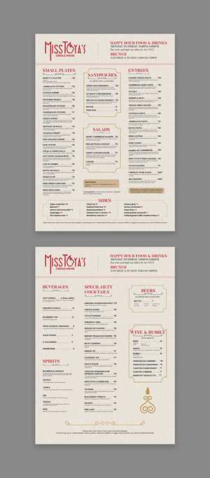 Menu Design by debdesign for this project | Design: #36531554