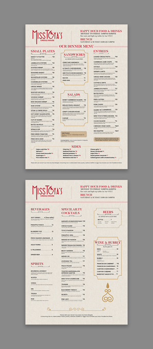 Menu Design by debdesign for this project | Design: #36535913