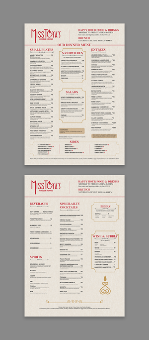 Menu Design by debdesign for this project | Design: #36536389