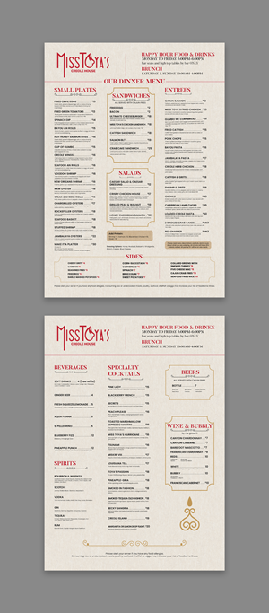 Menu Design by debdesign for this project | Design: #36542275