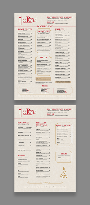 Menu Design by debdesign for this project | Design: #36553158