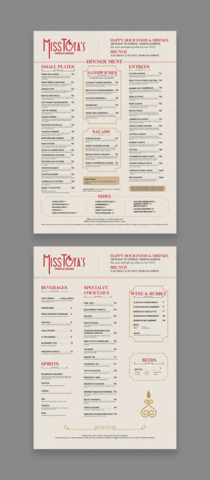 Design de Menu par debdesign pour ce projet | Design : #36555086