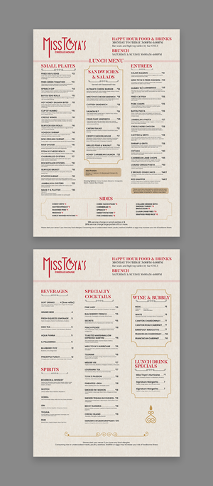 Design de Menu par debdesign pour ce projet | Design : #36559275