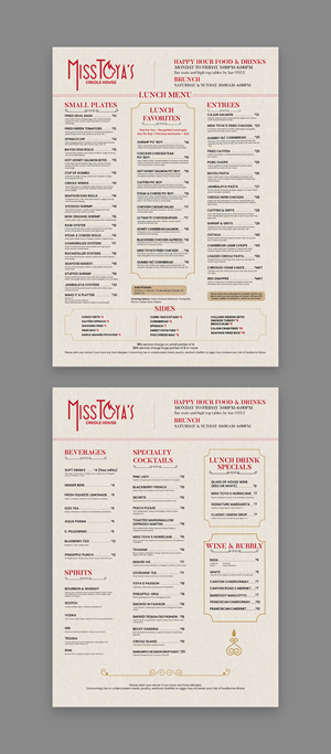 Menu Design by debdesign for this project | Design: #36571800