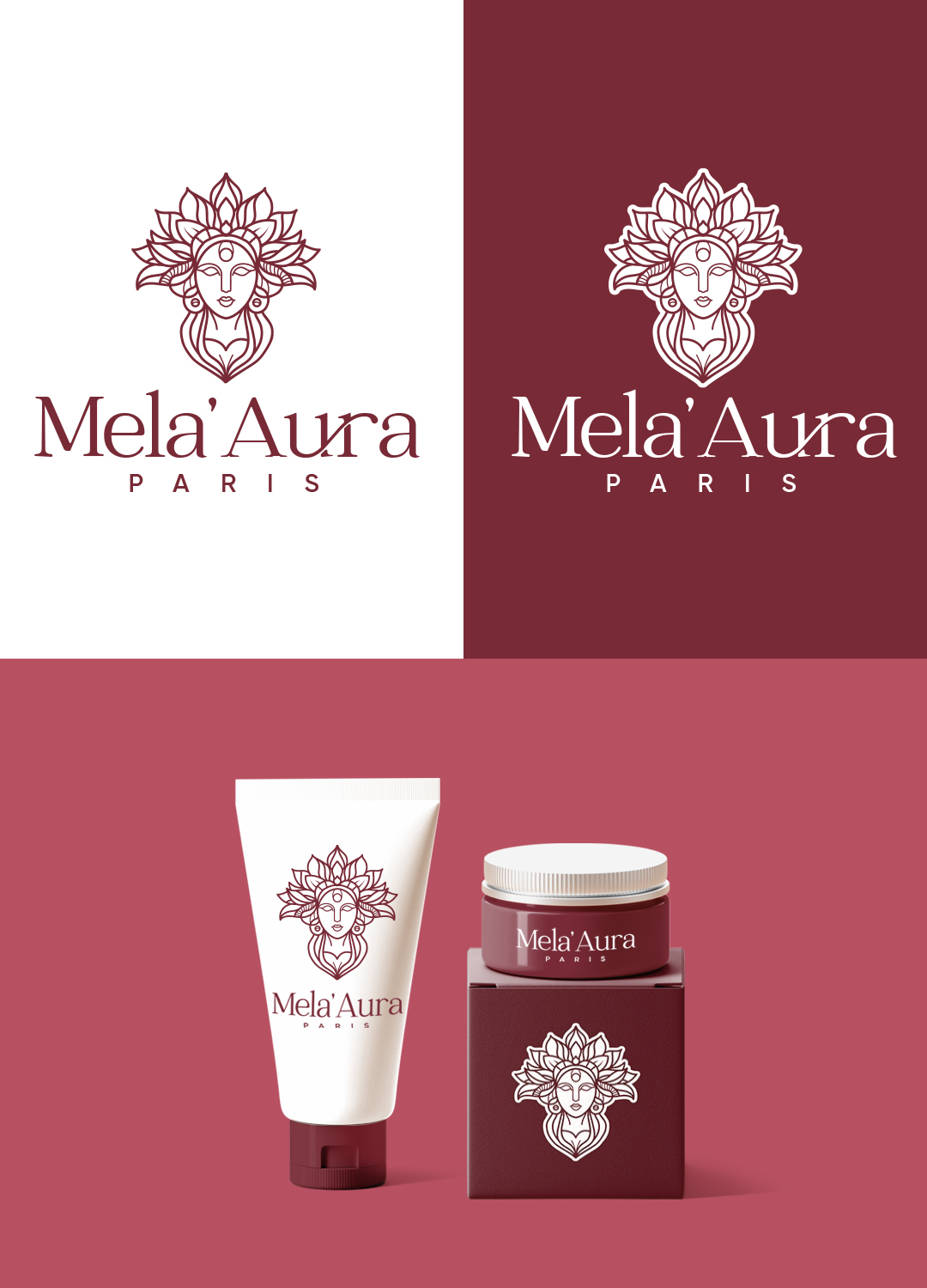 Logo Design by circledsg for AURA COSMETIC INTERNATIONAL PARIS | Design #36535415