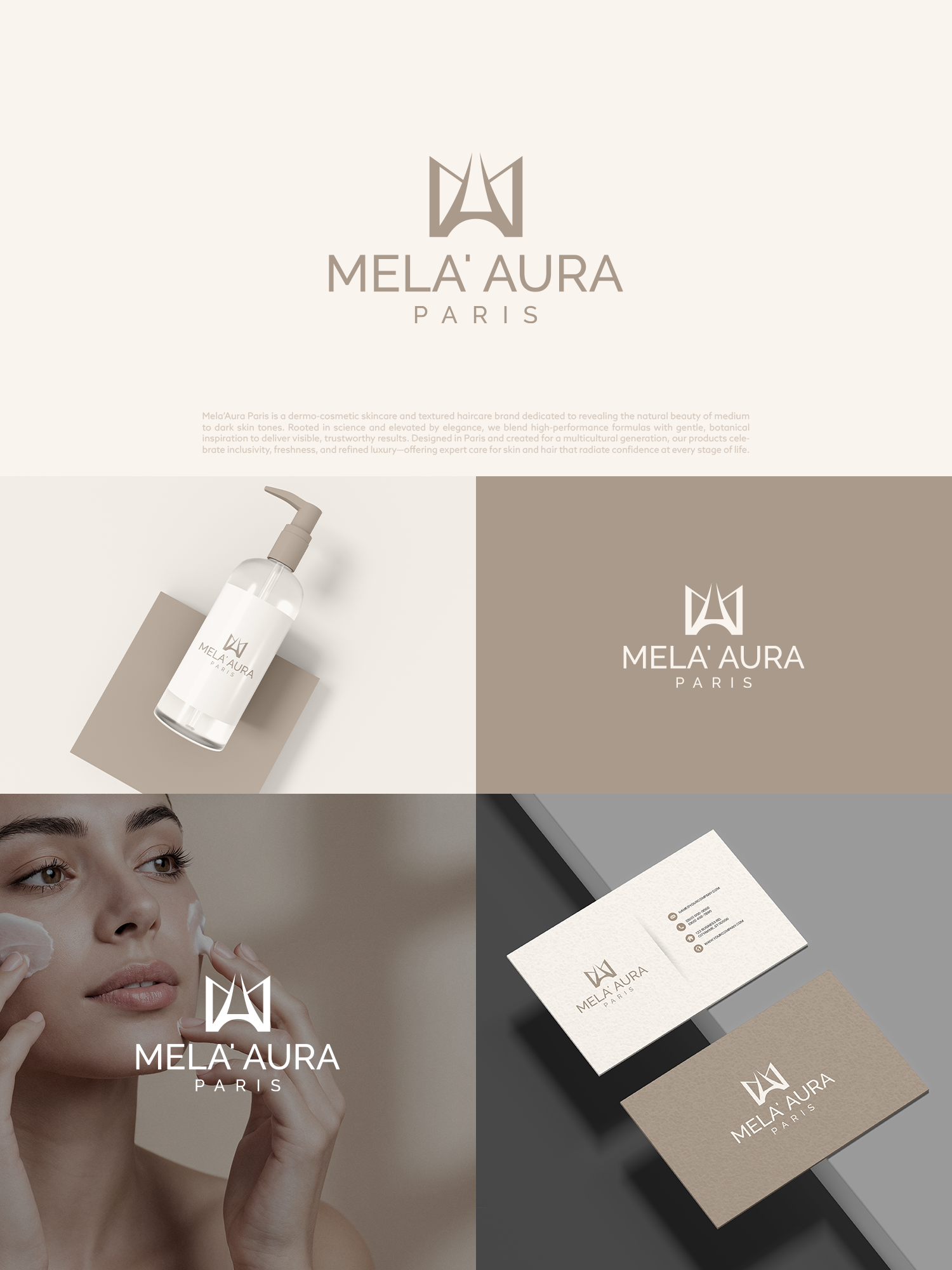 Logo Design by COLOUR CREATIVE for AURA COSMETIC INTERNATIONAL PARIS | Design #36538265
