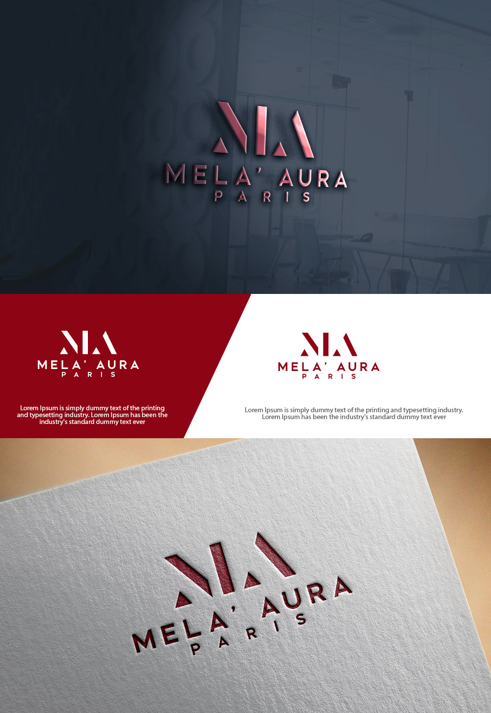 Logo Design by sulemani  creation for AURA COSMETIC INTERNATIONAL PARIS | Design #36528628
