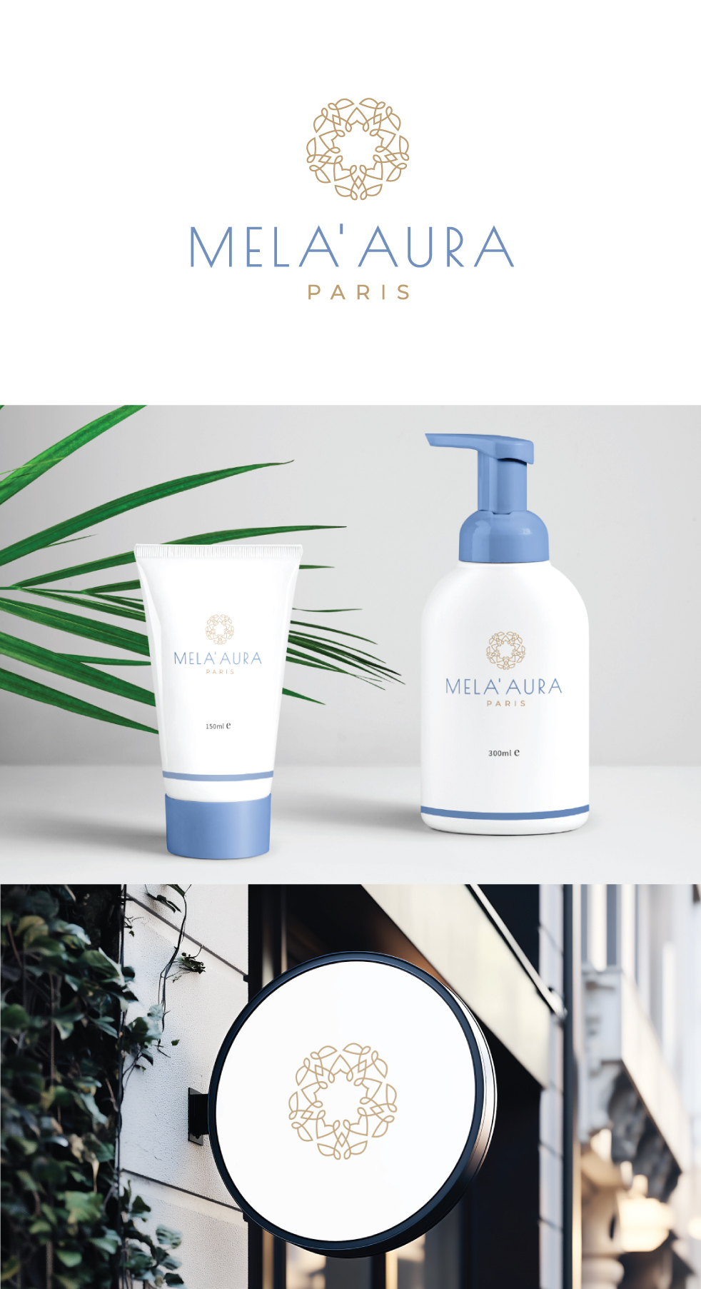 Logo Design by AbhishekkM'24 for AURA COSMETIC INTERNATIONAL PARIS | Design #36525916