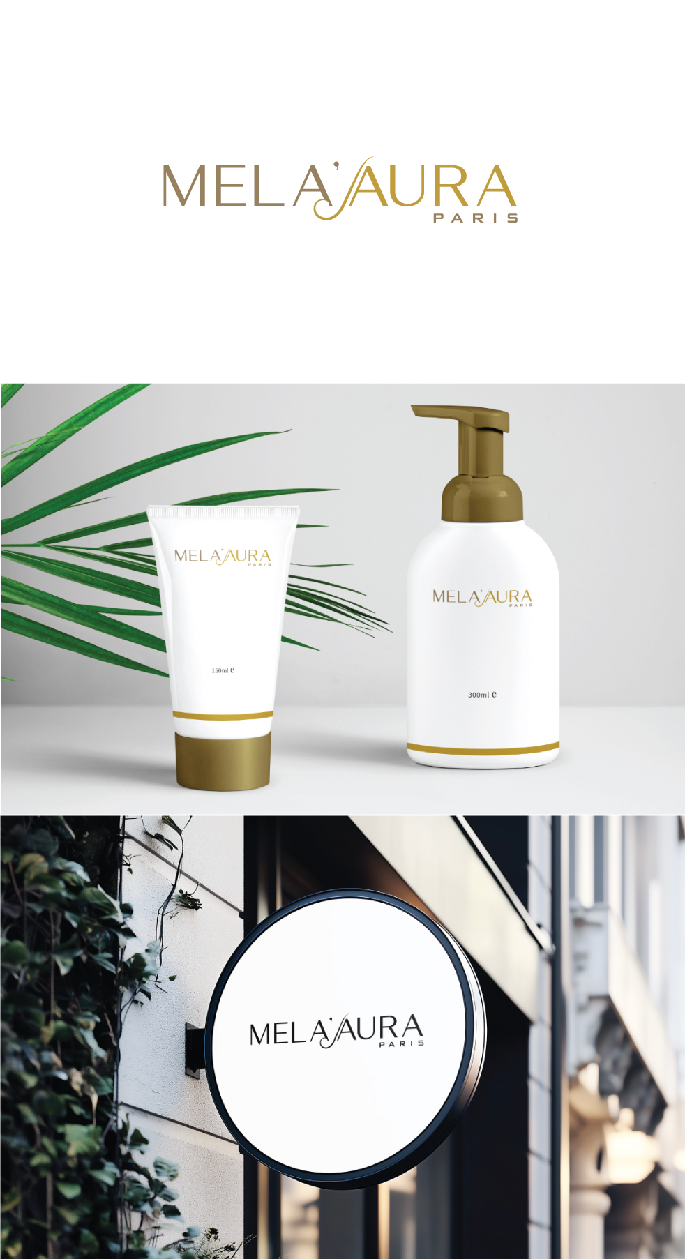 Logo Design by AbhishekkM'24 for AURA COSMETIC INTERNATIONAL PARIS | Design #36525917