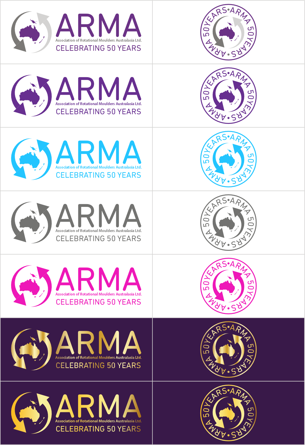 Logo-Design von S.S. Mulla für Association of Rotational Moulders Australasia | Design #36540953