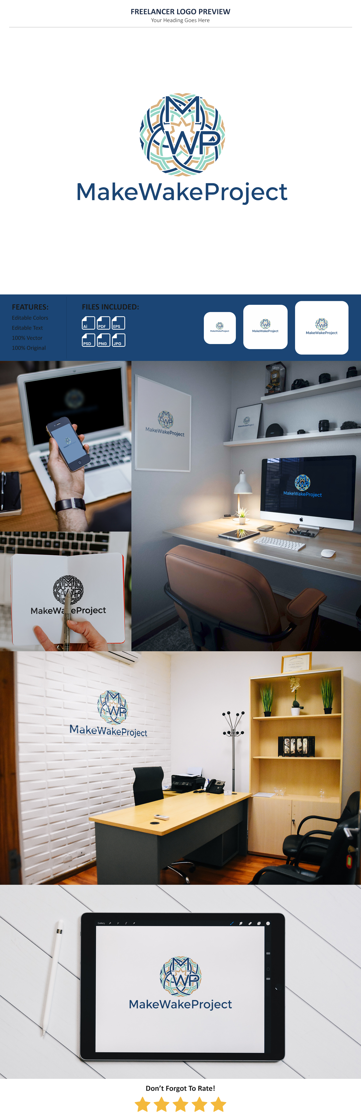 Logo Design by VectorForge for MakeWakeProject.com | Design #36544696