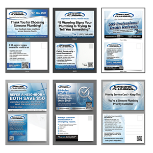 Evergreen Post-Service Drip Postcard Campaign (6-piece automated sequence)