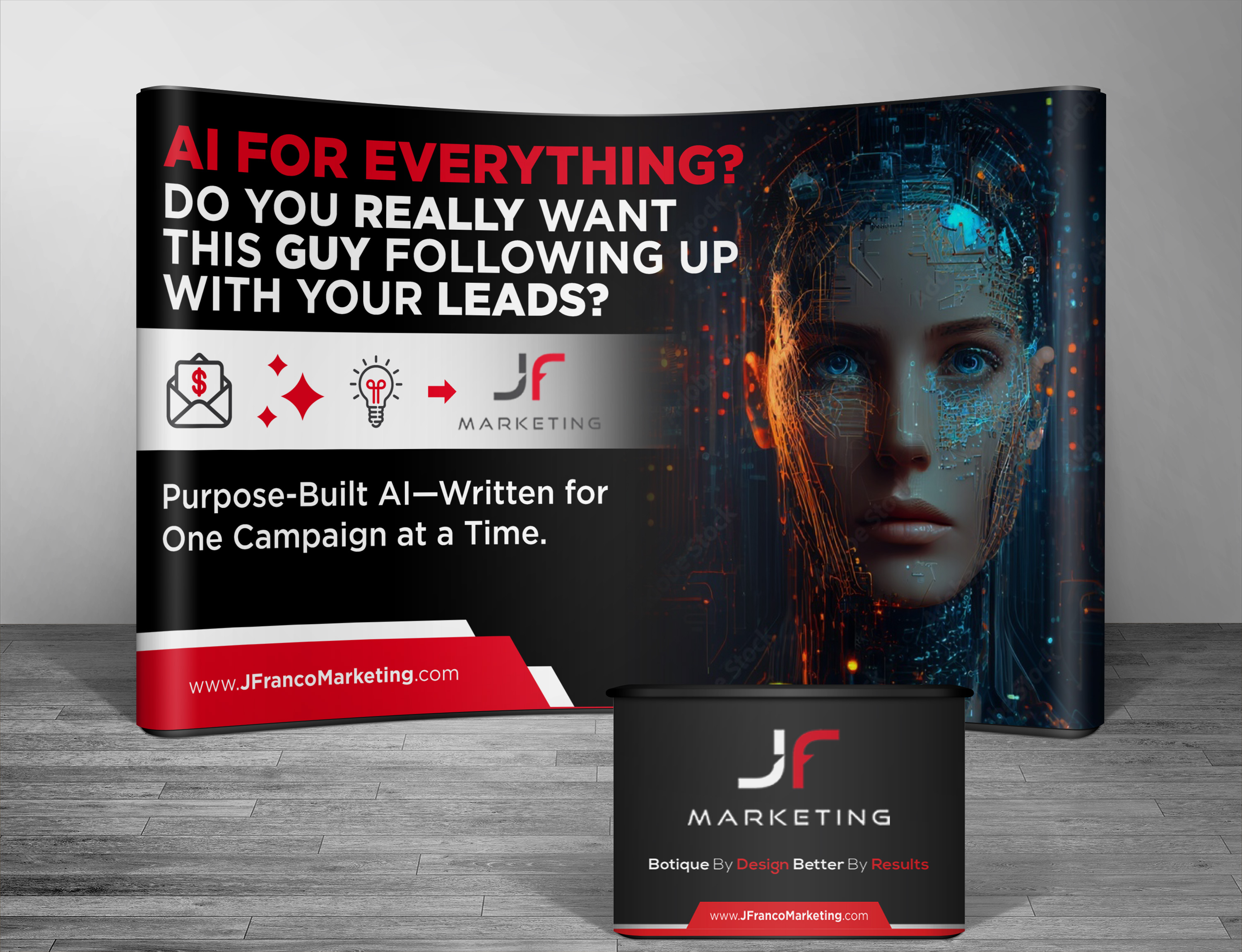 Design de Stand d'Exposition par VCreativeidea pour J Franco Marketing  | Design #36629306