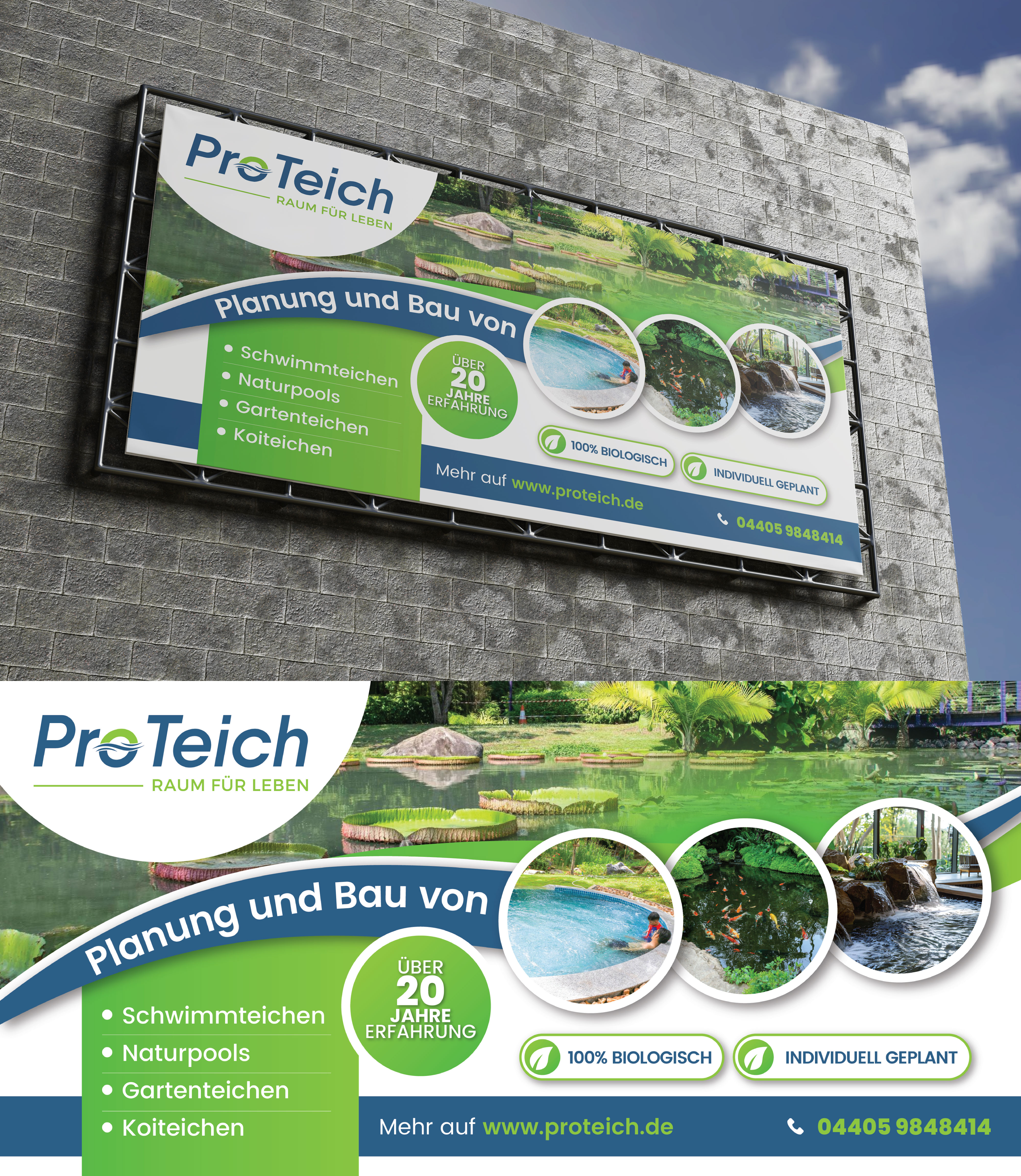 Werbe-Design von Impressive Designs für ProTeich | Design #36563957