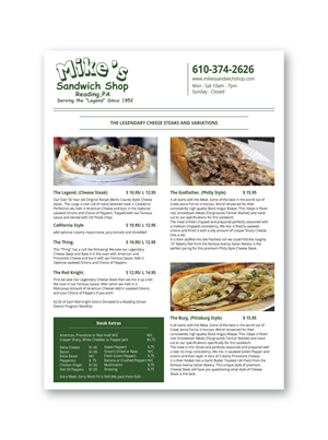 Menu Design by sumdes for this project | Design: #36566288