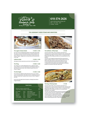 Menu Design by sumdes for this project | Design: #36566449