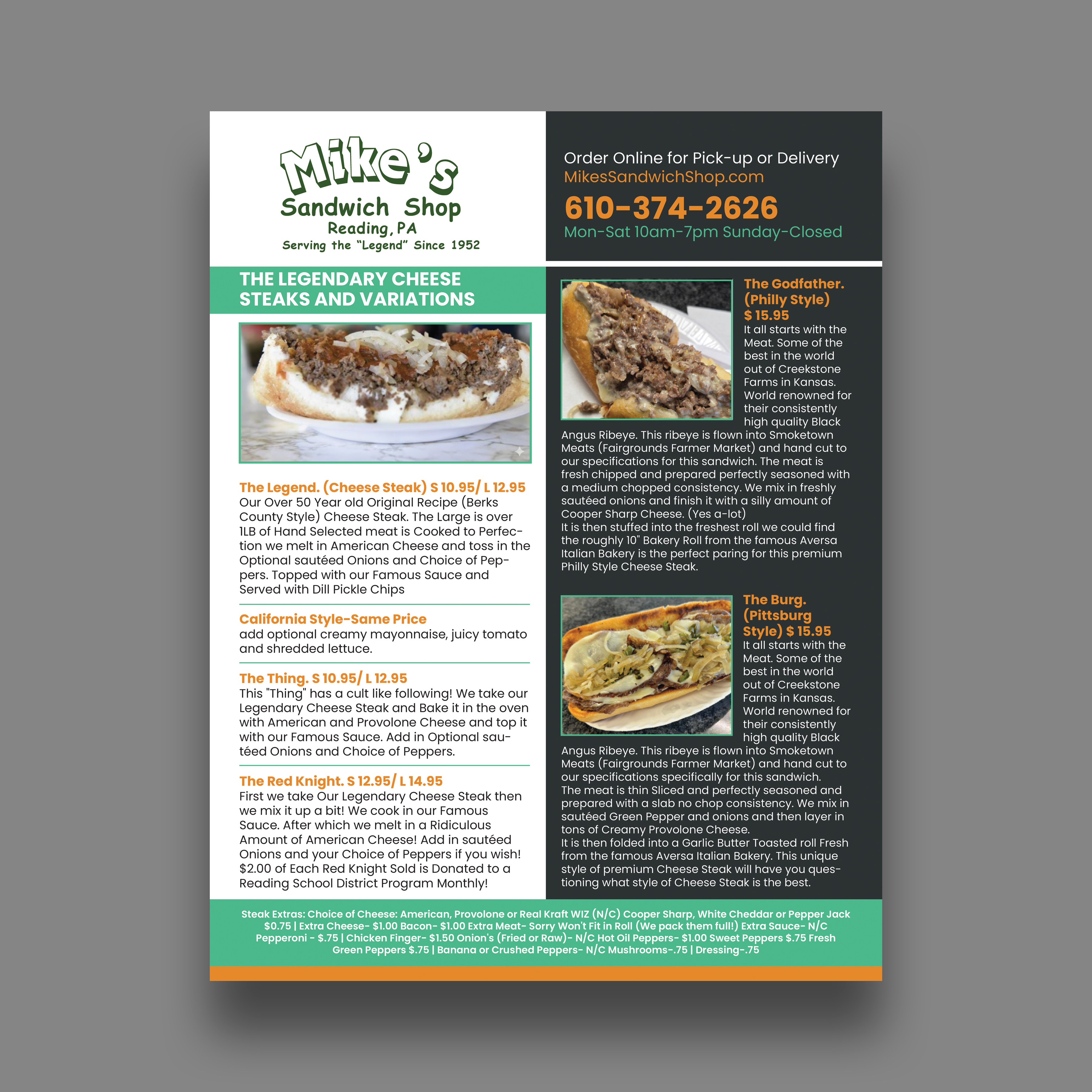 Menu Design by Attractive D-Signs for this project | Design #36567222