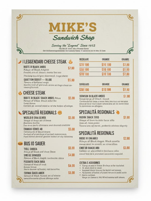 Menu Design by Nikomen