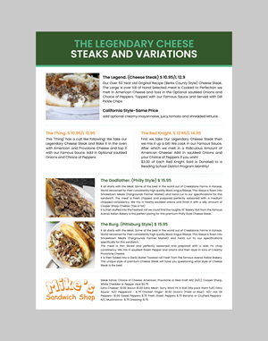 Menu Design by 3Guys for this project | Design: #36565769