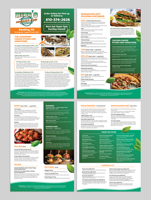 Menu Design by Dzhafir for this project | Design #36564570