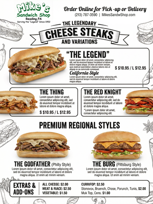 Menu Design by Silicon 5 for this project | Design: #36566774