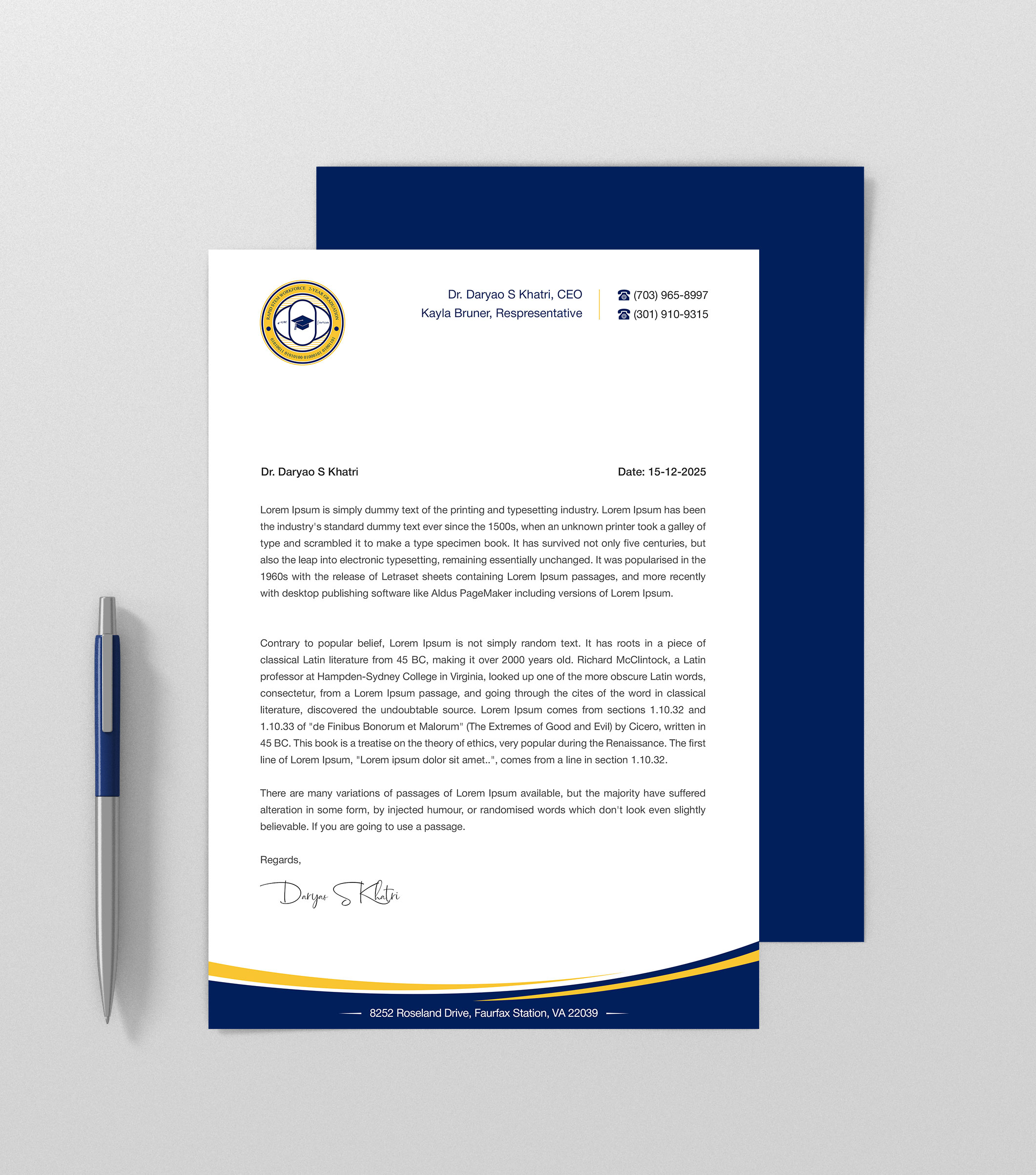 Letterhead Design by rainbowmagic2017 for this project | Design #36596755