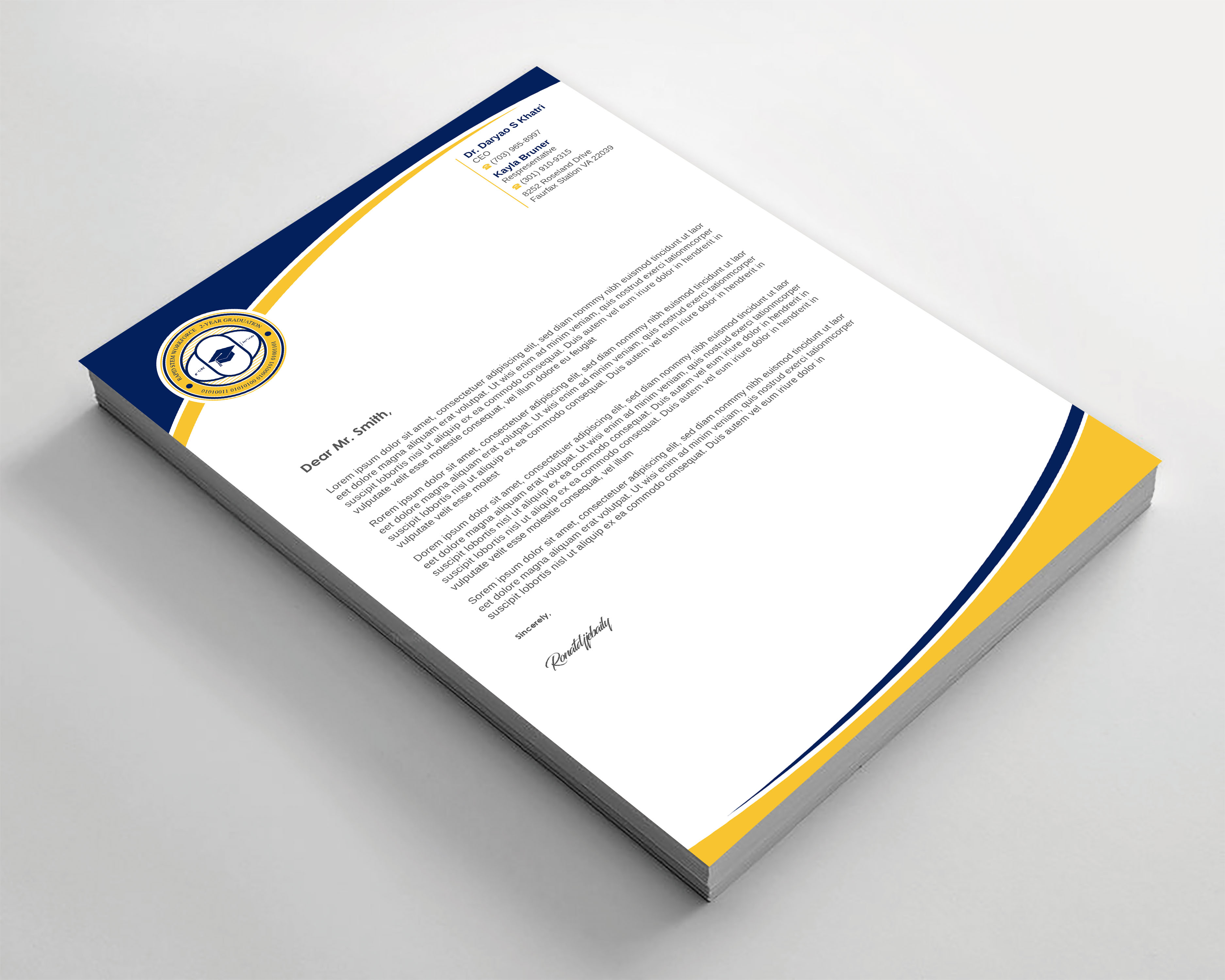 Diseño de Membrete por Imagine design000 para este proyecto | Diseño #36572073