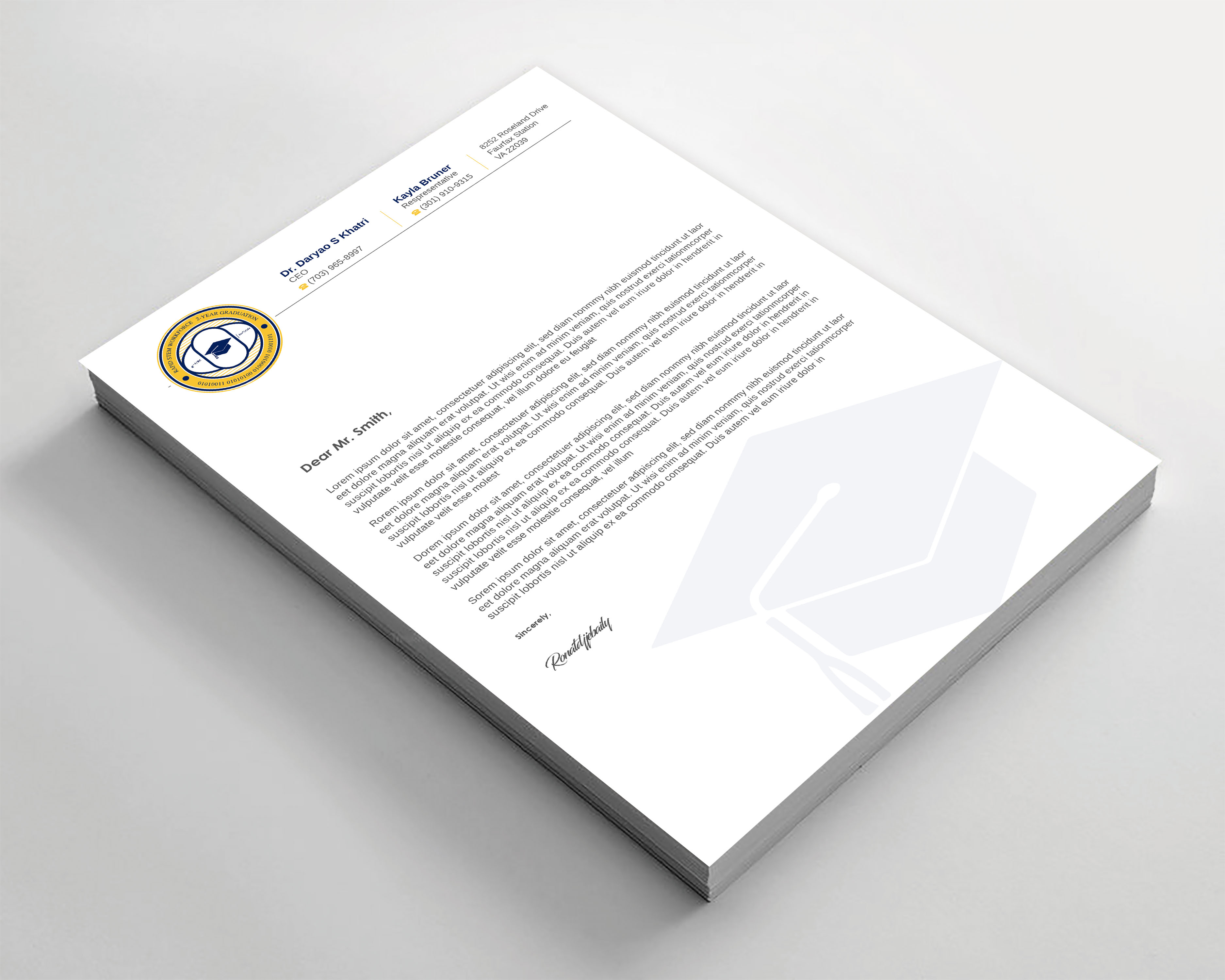 Diseño de Membrete por Imagine design000 para este proyecto | Diseño #36572074