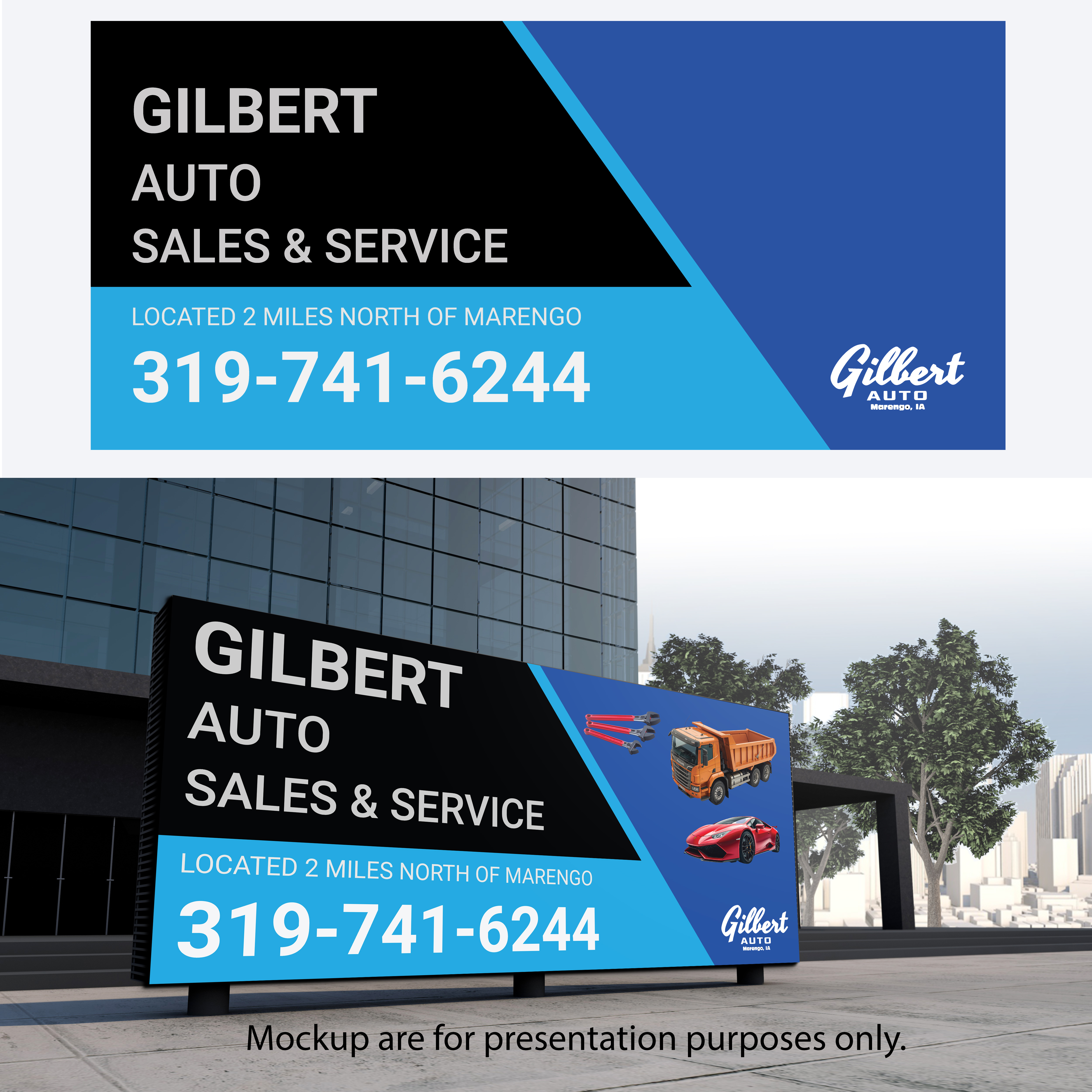 Billboard Design by Creative Johirul  for Gilbert Auto | Design #36580944