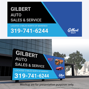 Billboard Design by Creative Johirul  for Gilbert Auto | Design: #36580944