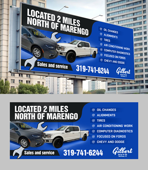 Billboard Design by 123graphics for Gilbert Auto | Design: #36579552