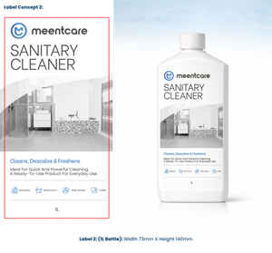 Modern Label for cleaning products for the brand Meentcare