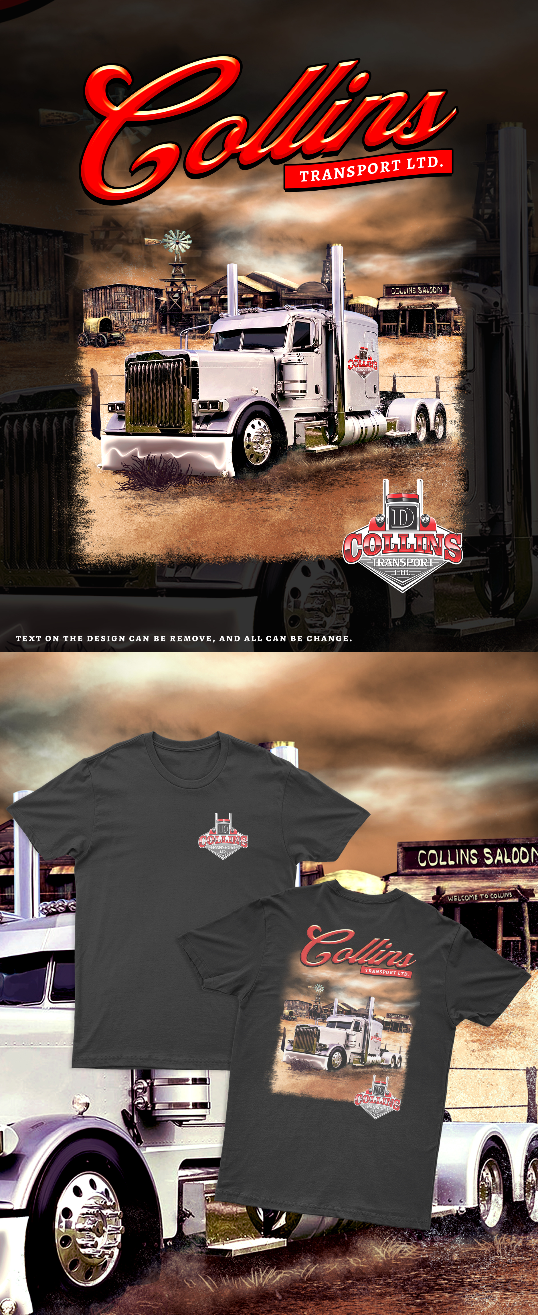 T-shirt Design by guprulsugiyanto for D. Collins Transport  | Design #36609534