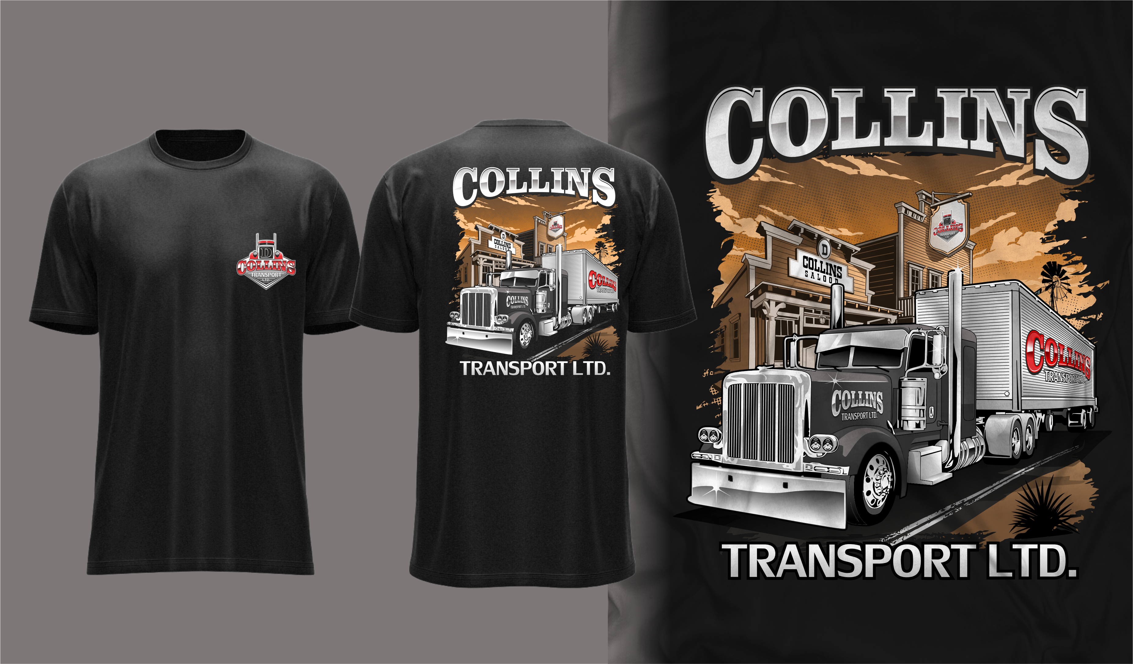 T-shirt Design by Yakuza20 for D. Collins Transport  | Design #36605518