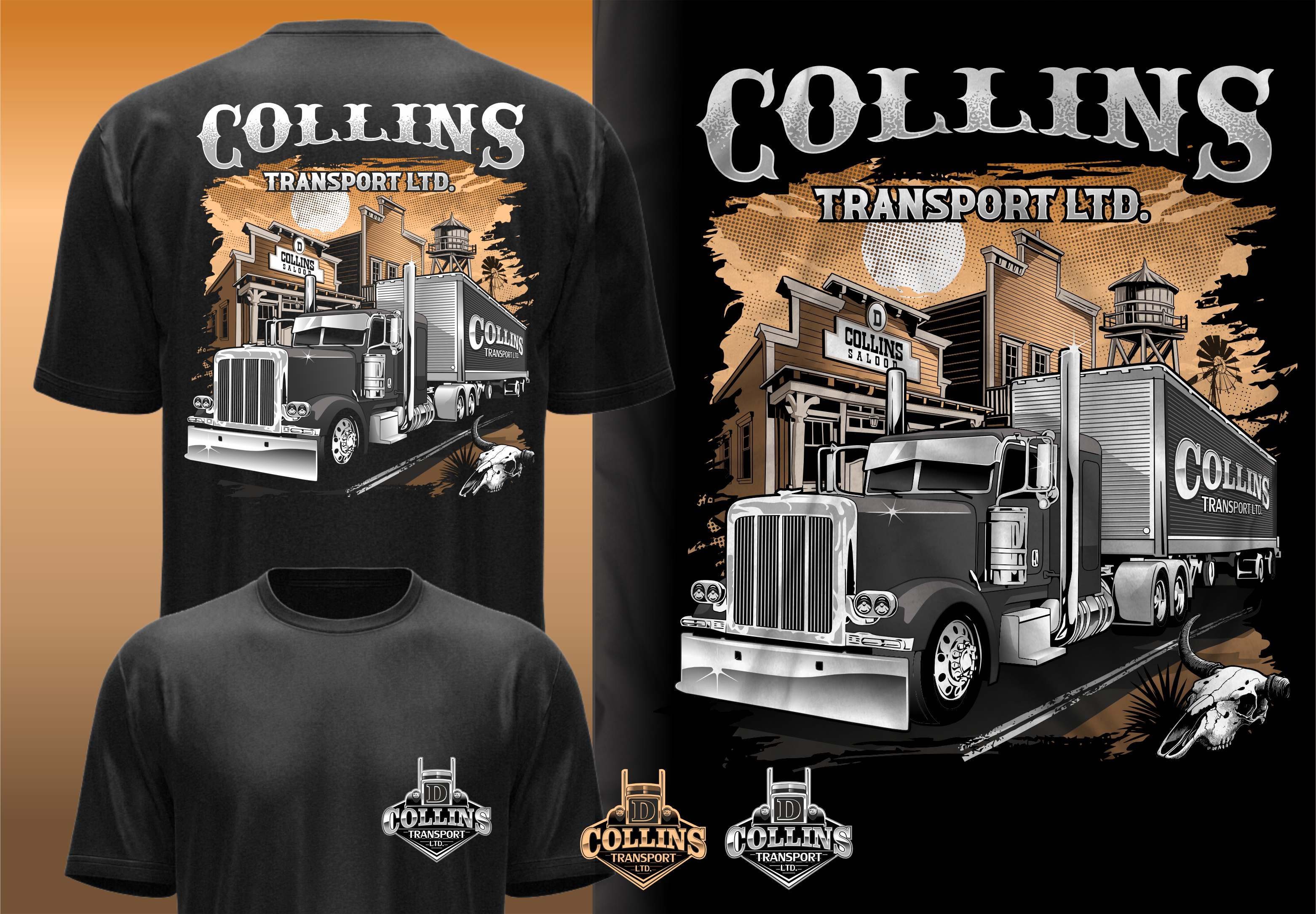 T-shirt Design by Yakuza20 for D. Collins Transport  | Design #36610073