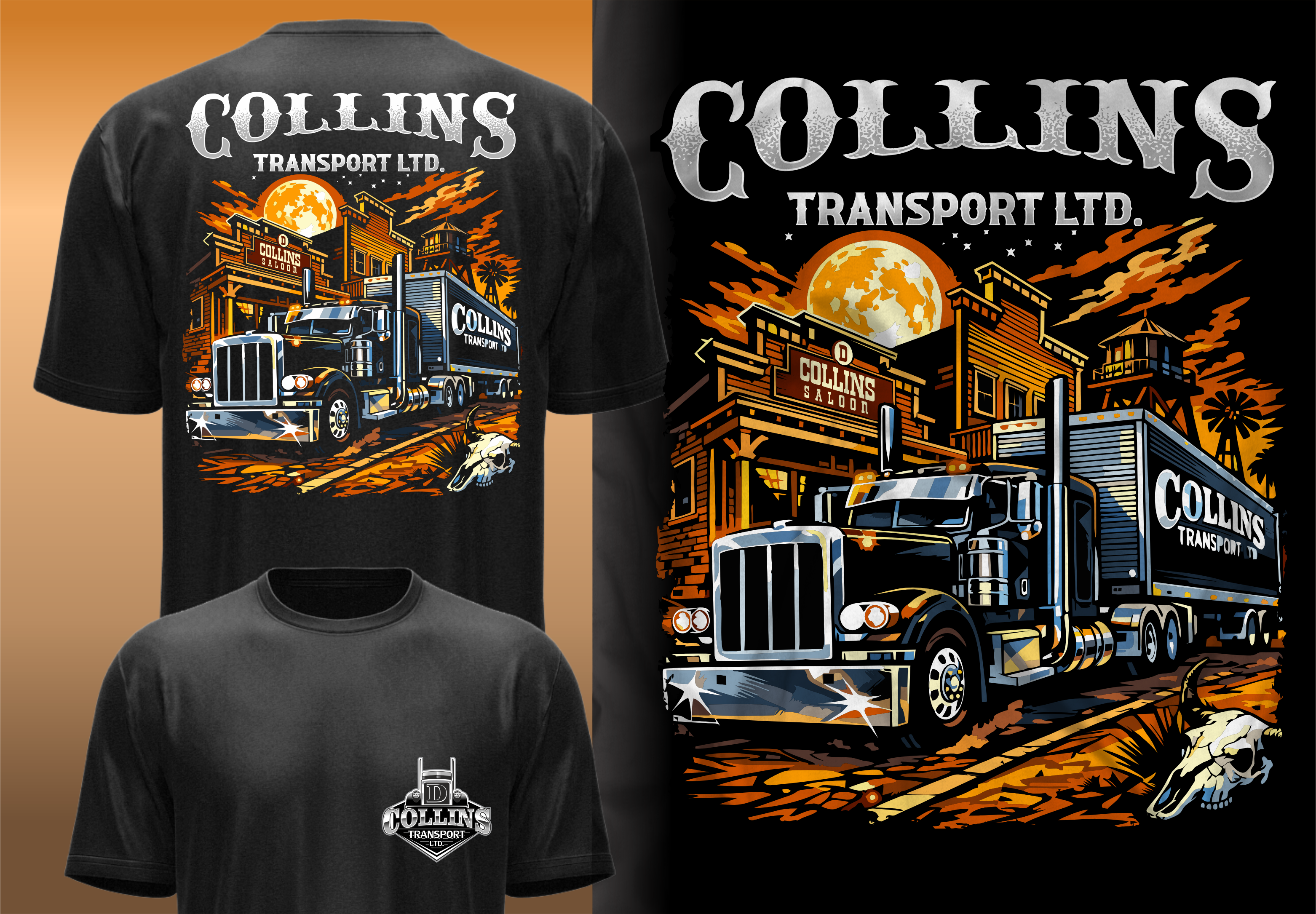 T-shirt Design by Yakuza20 for D. Collins Transport  | Design #36672967