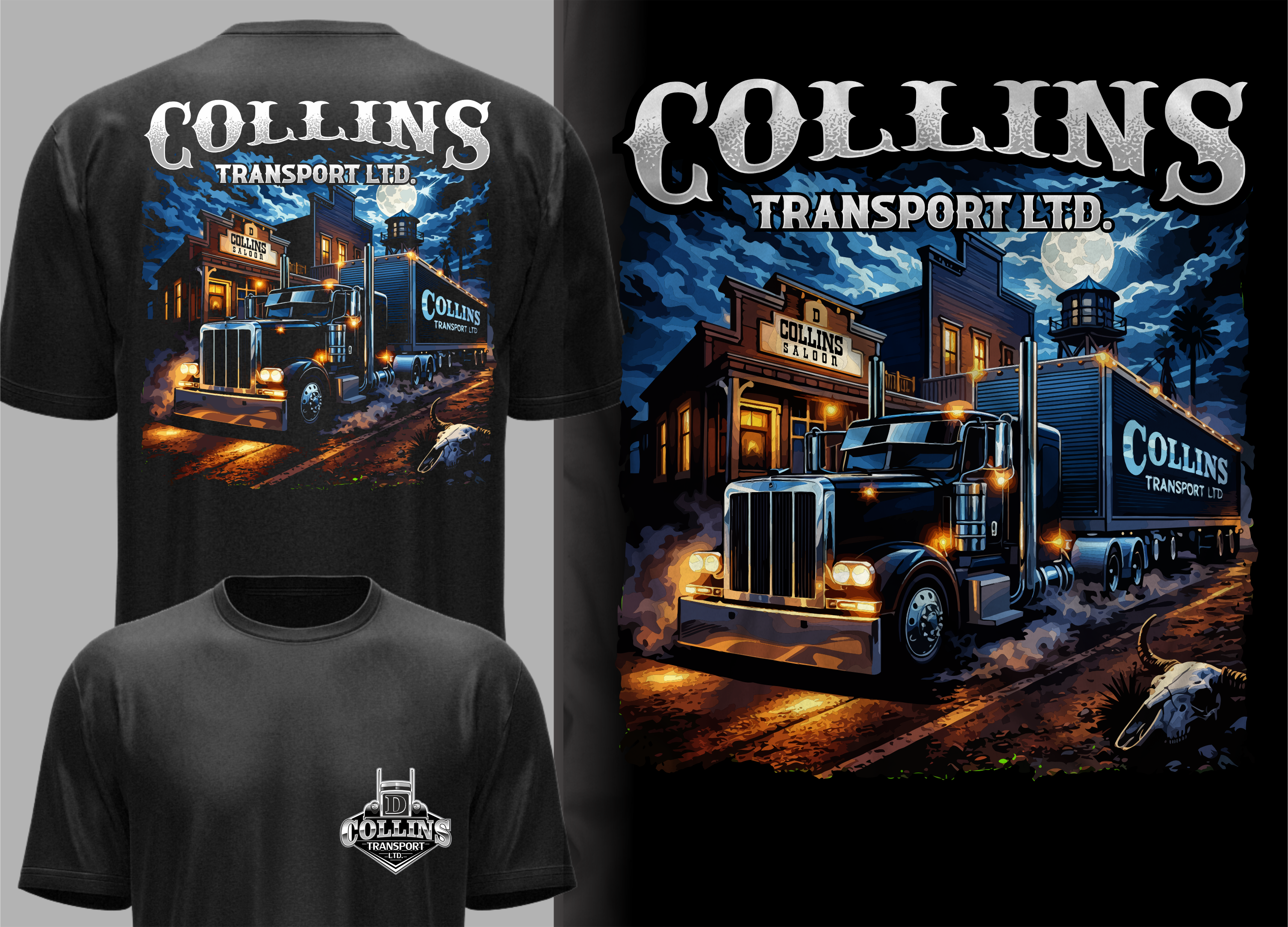 T-shirt Design by Yakuza20 for D. Collins Transport  | Design #36673085