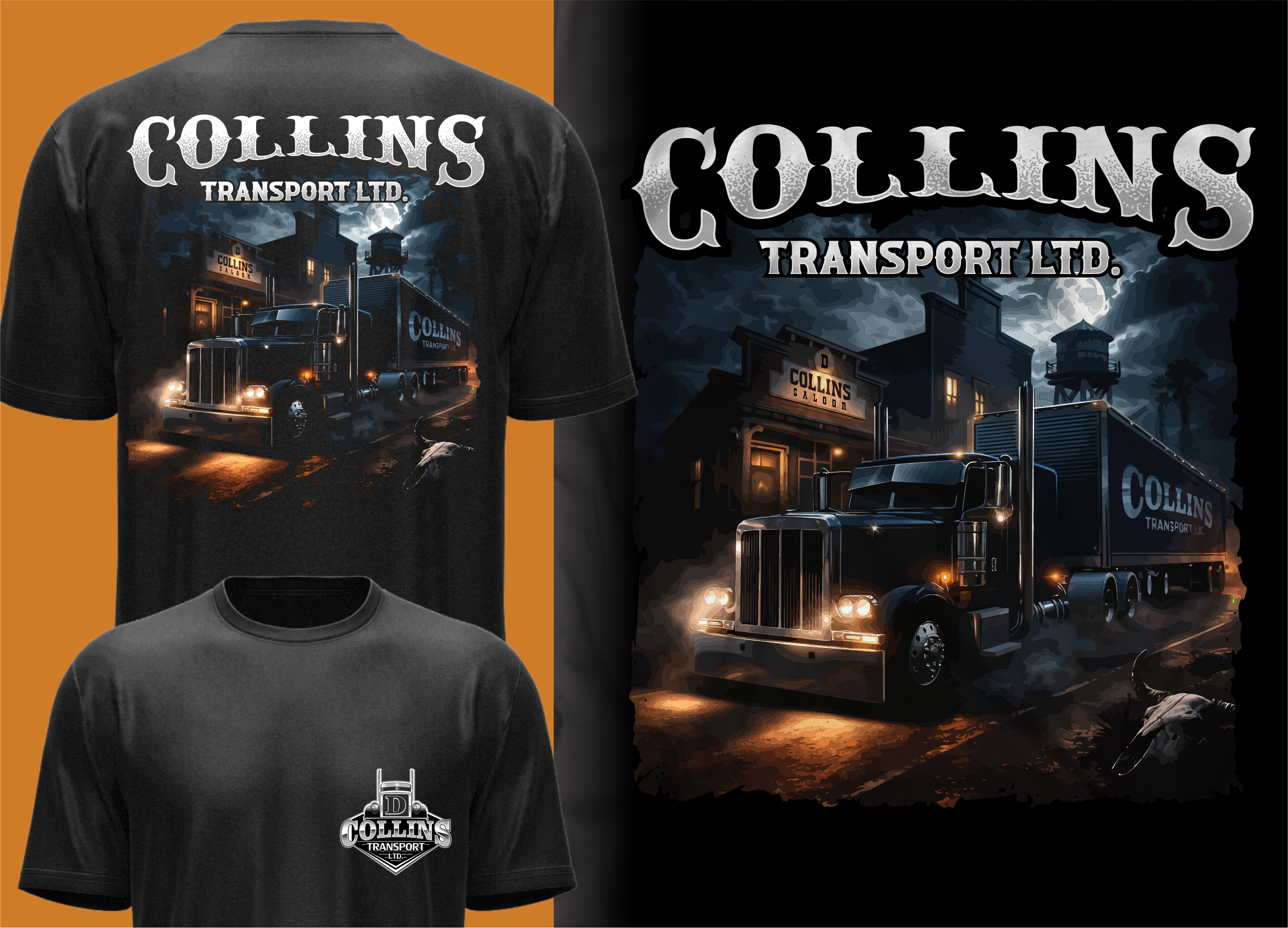 T-shirt Design by Yakuza20 for D. Collins Transport  | Design #36673286