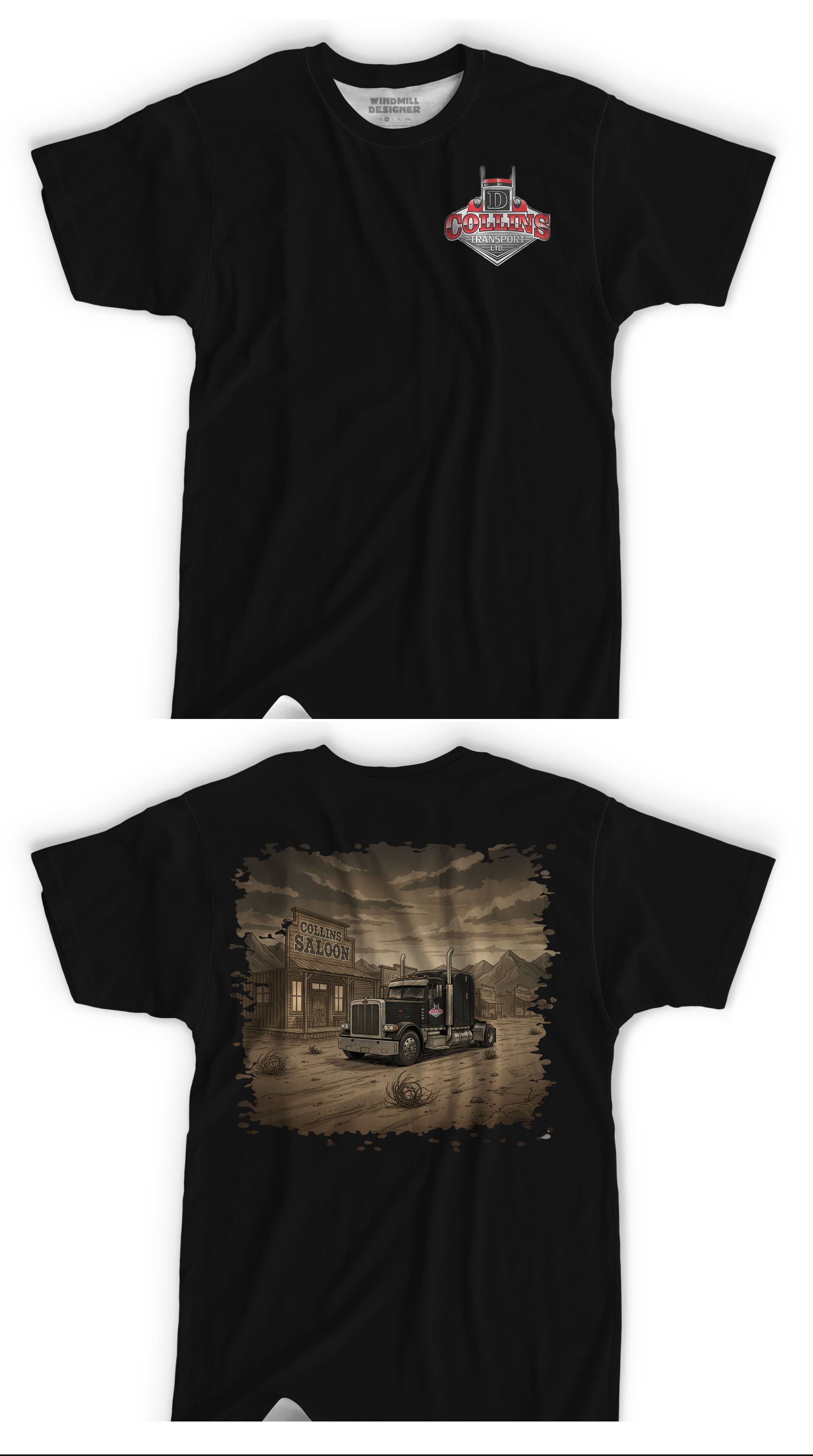 T-shirt Design by Agustin  Designer for D. Collins Transport  | Design #36652957
