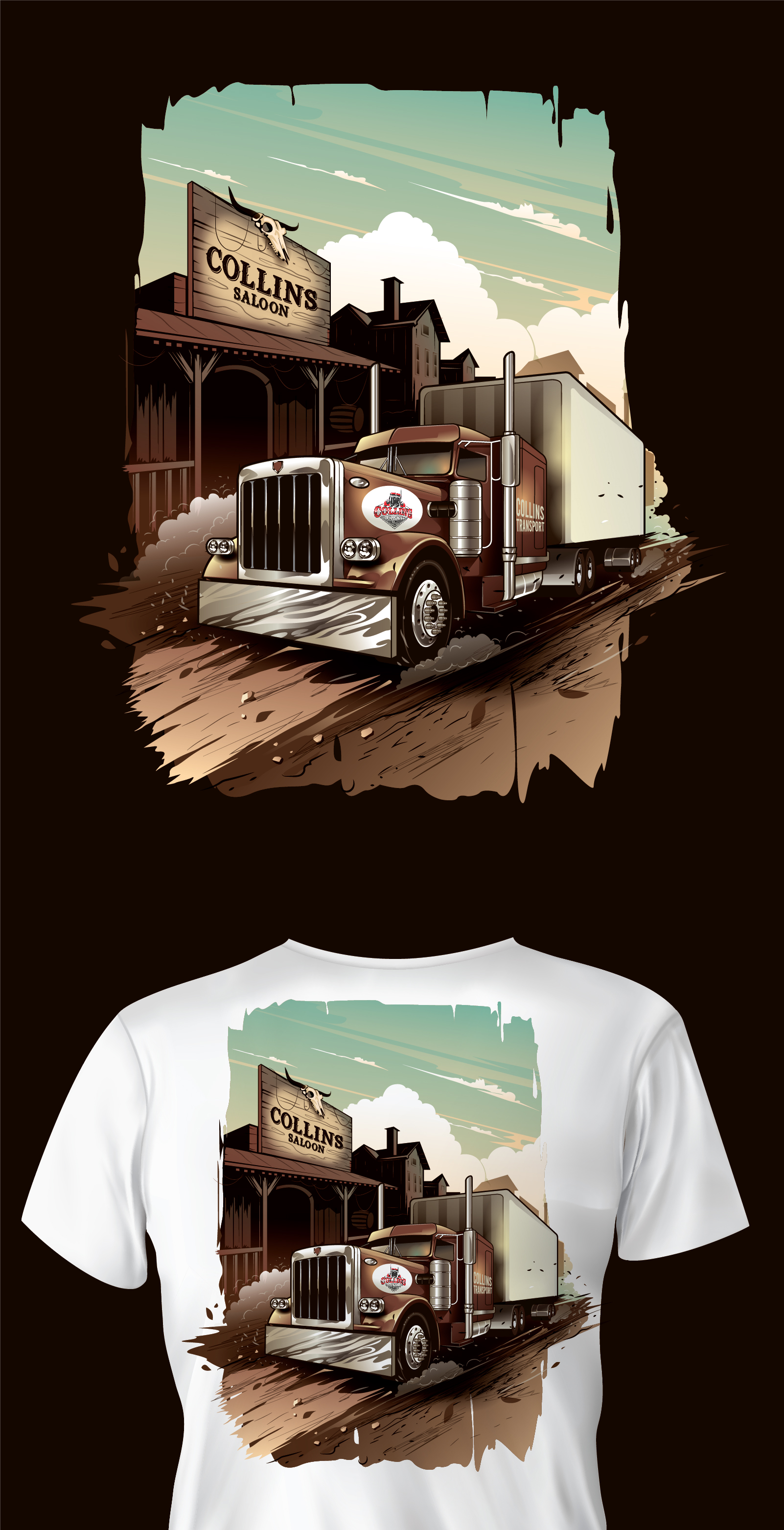 T-shirt Design by ally designs for D. Collins Transport  | Design #36584260