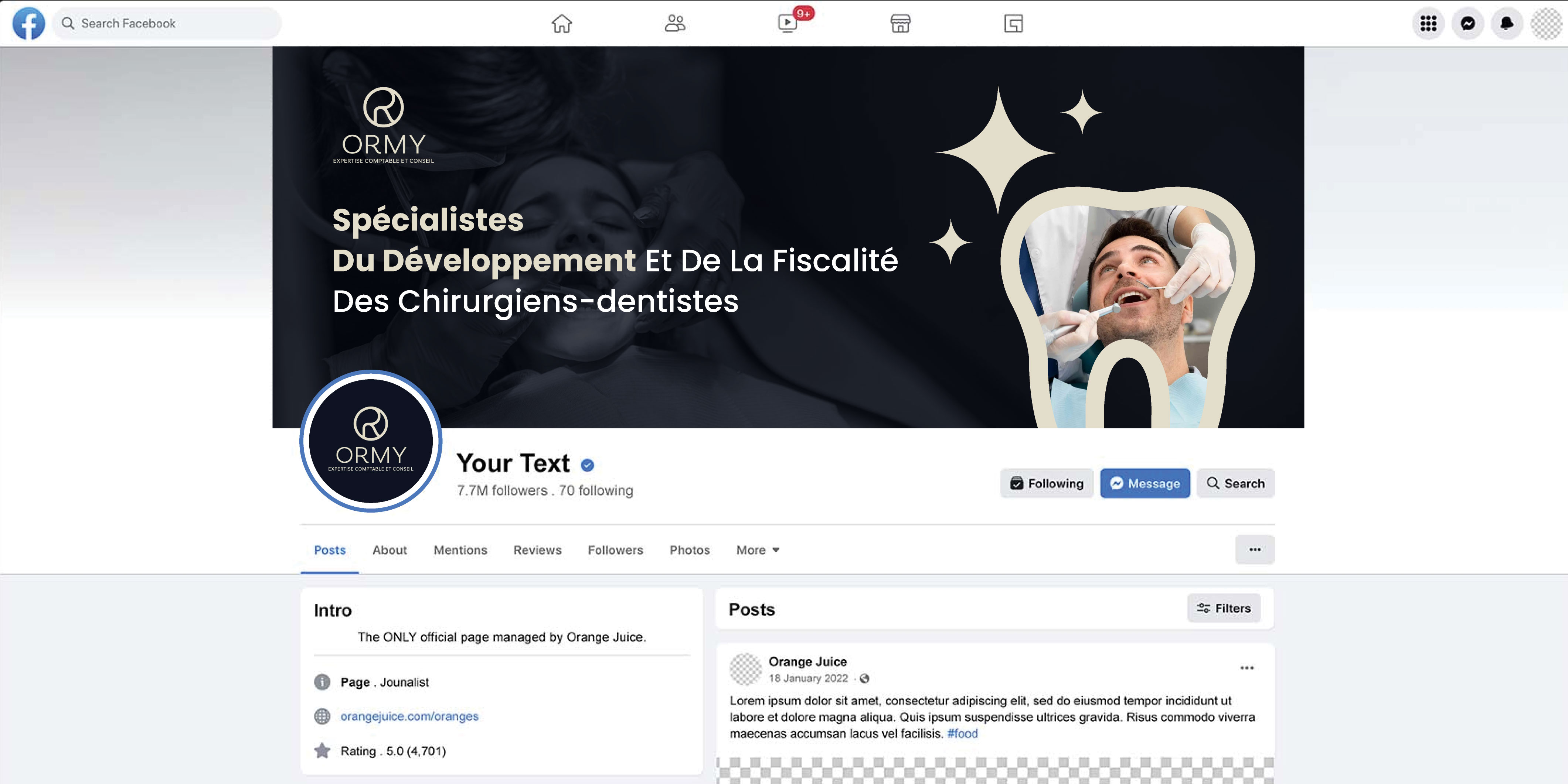 Facebook Design by artbitin for ORMY EXPERTISE | Design #36780870