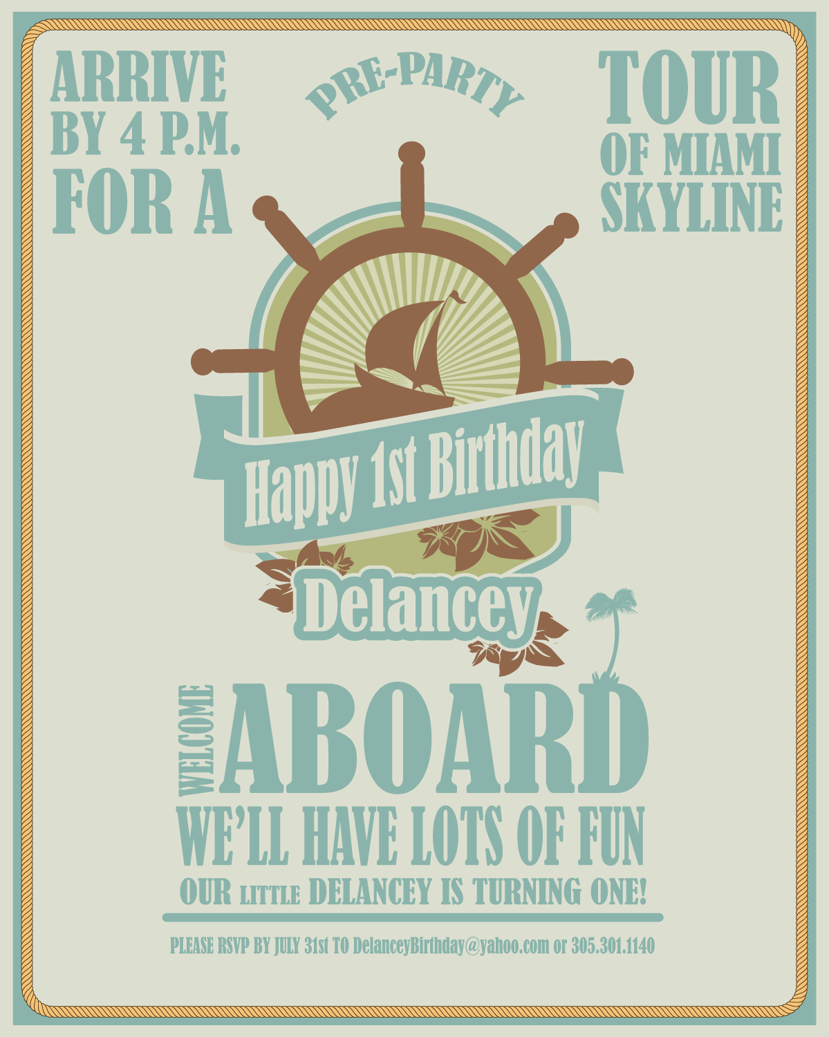 Invitation Design by Jeff Long Design for Delancey's Birthday | Design #69773