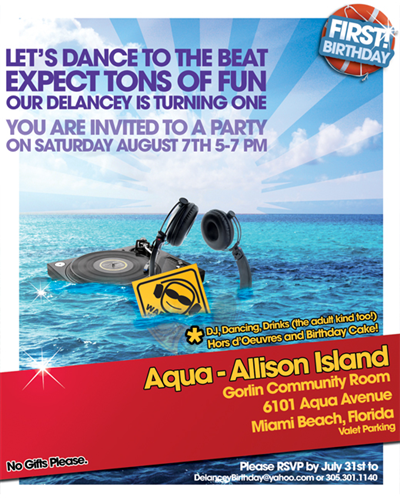 First Birthday Party Invitation
