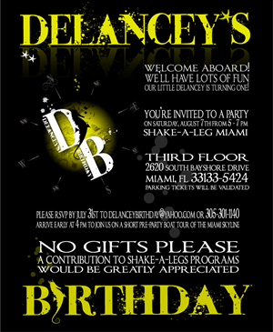 Einladungs-Design von Shel Kavanagh für Delancey's Birthday | Design: #70417