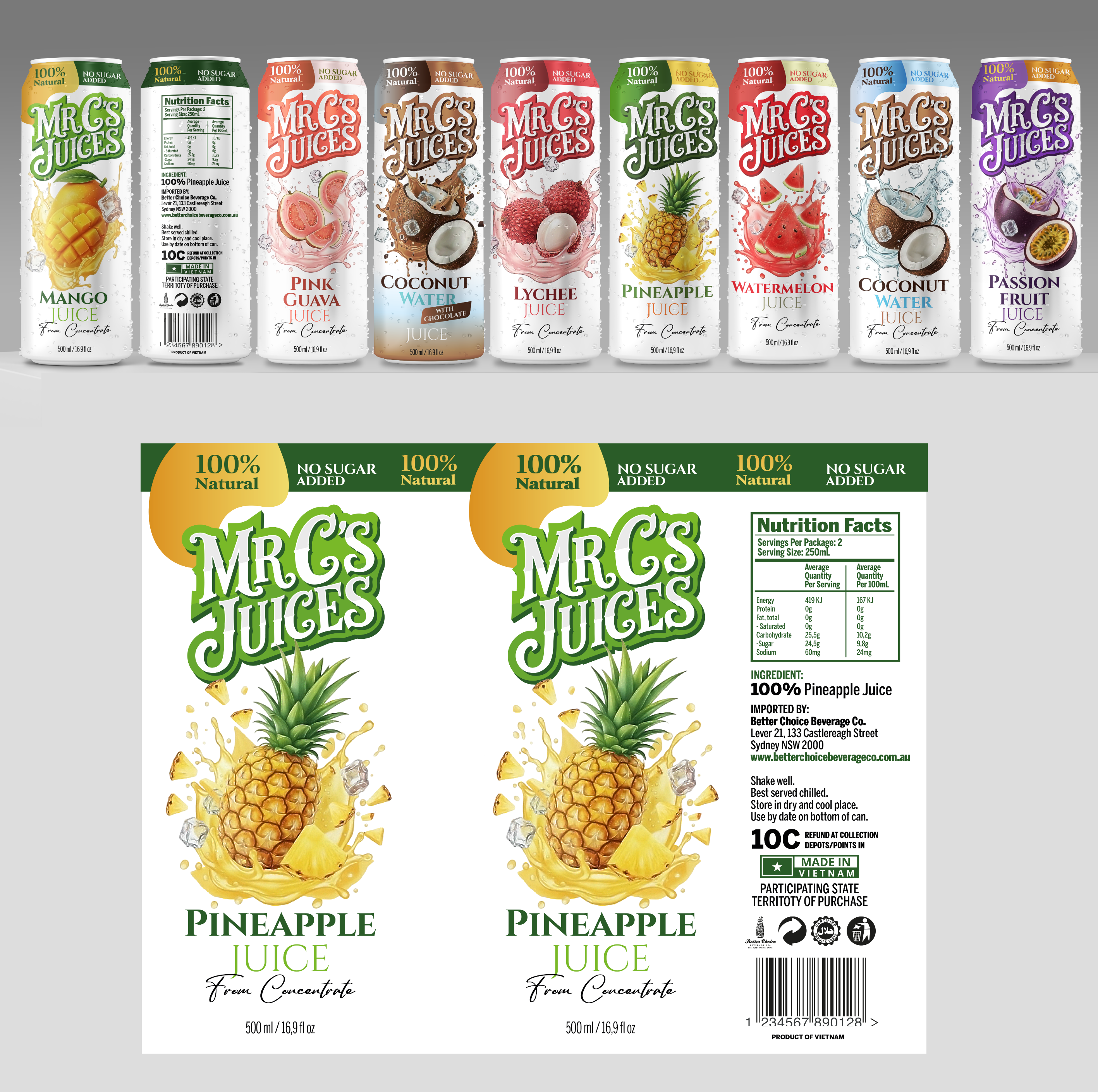 Verpackungs-Design von Jose Lopez ( Verified Pro Designer ) für Better Choice Beverage Co.  | Design #36586605