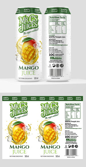 Verpackungs-Design von Jose Lopez ( Verified Pro Designer ) für Better Choice Beverage Co.  | Design: #36638514