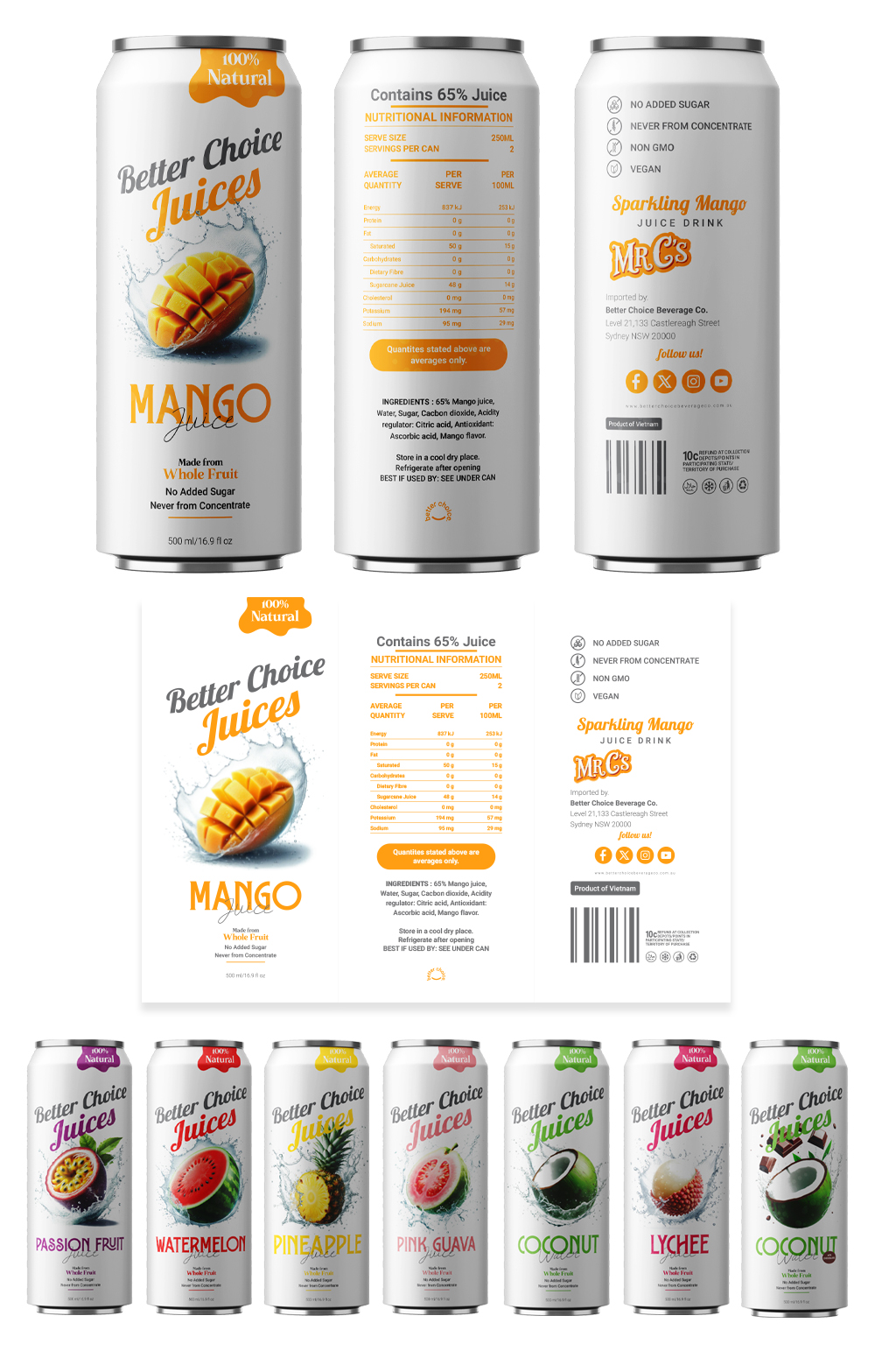 Diseño de Empaque por HELLOCRUNK para Better Choice Beverage Co.  | Diseño #36619096
