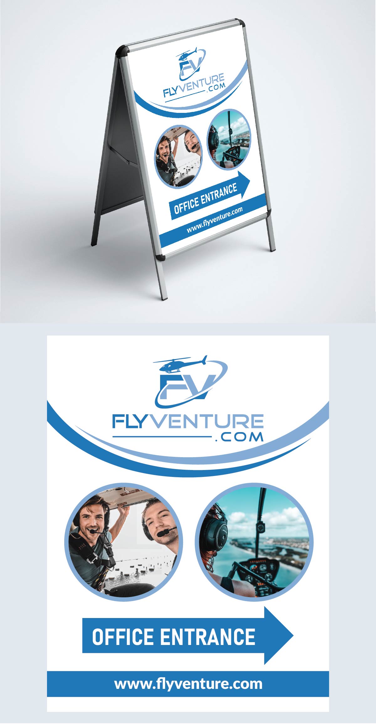Signage Design by Isnah Logo for Heli Aviation Florida, LLC | Design #36585823